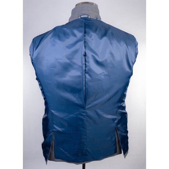 Nautica 2-Pcs Modern Fit Suit Micro Check Gray Jacket Blazer Sz 44R Pants 38X30 - Picture 12 of 16